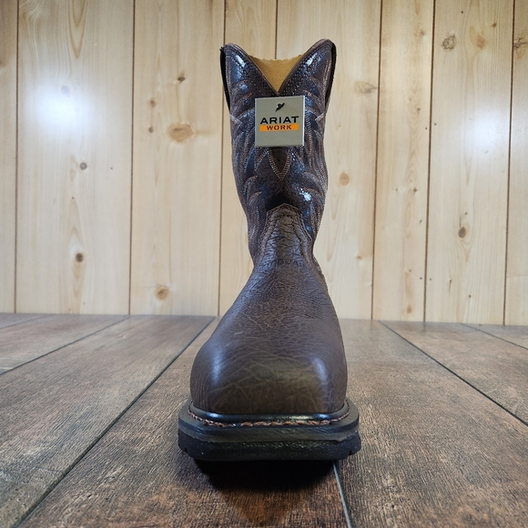 Ariat Mens WorkHog MetGuard H20 Comp Toe Wide Square Toe Bruin Brown Men's 11 D - Picture 4 of 10